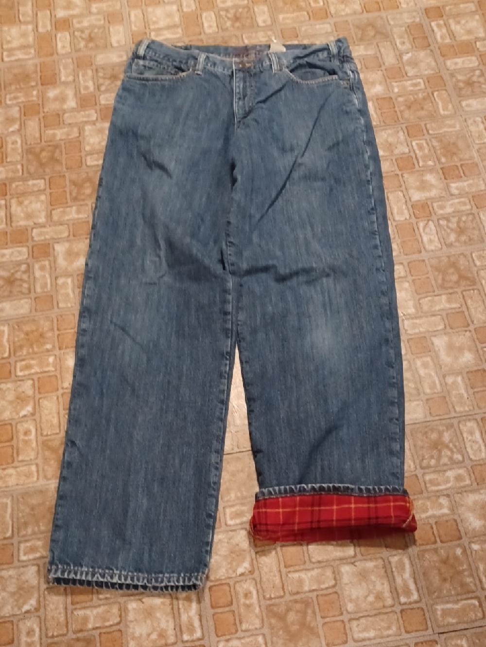 Eddie Bauer Relaxed Jeans - Flannel Lined Size 36x34
